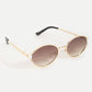 Oval Lens Metal Frame Sunglasses