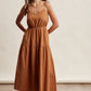 Embroidered Lace Vest & Sleeveless Midi Dress Set