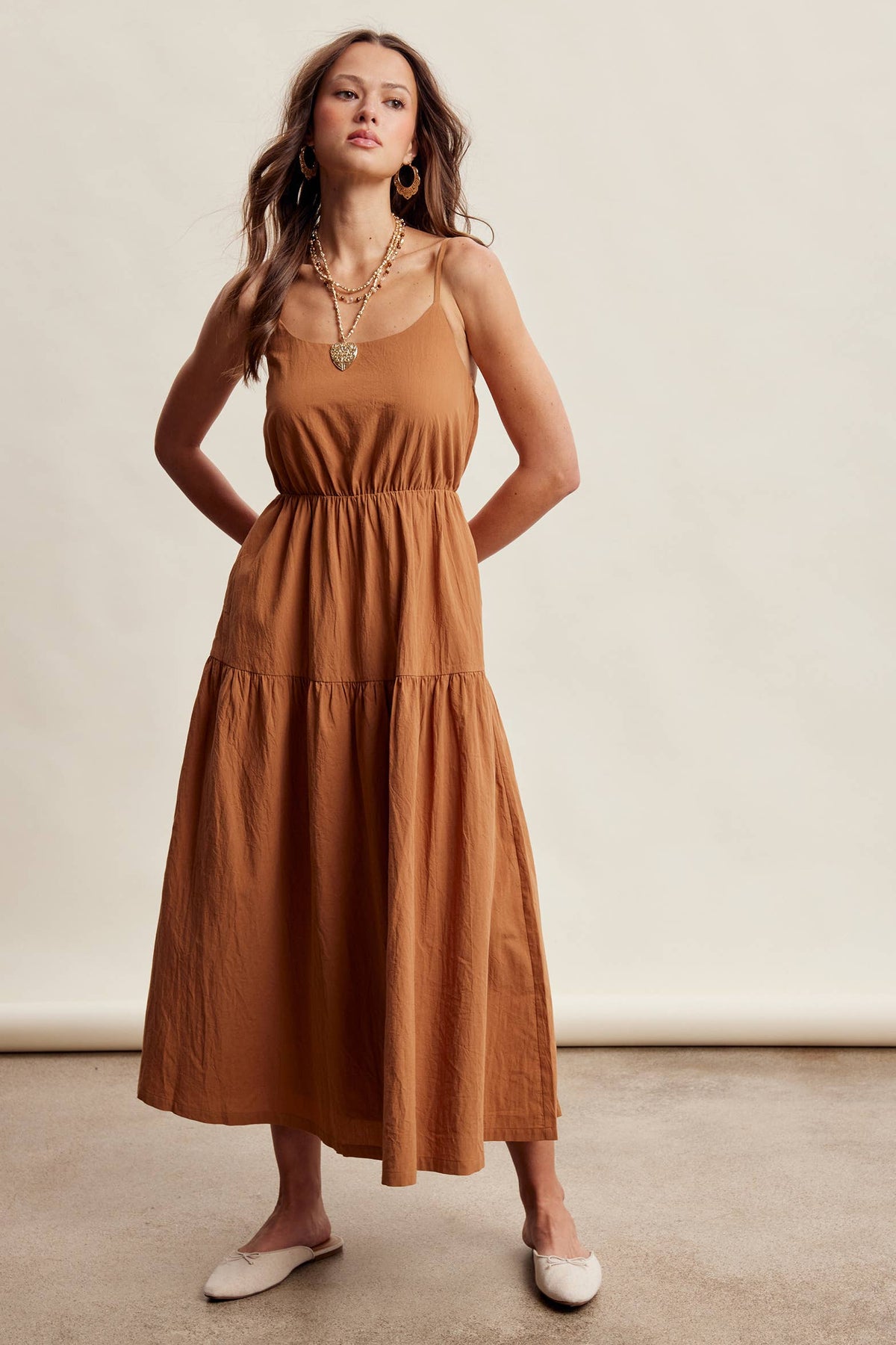 Embroidered Lace Vest & Sleeveless Midi Dress Set