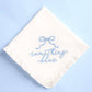 Something Blue Embroidered Handkerchief
