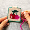 Cherries Needlepoint Keychain Kit