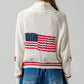 American Flag Star Shawl Collar Cardigan