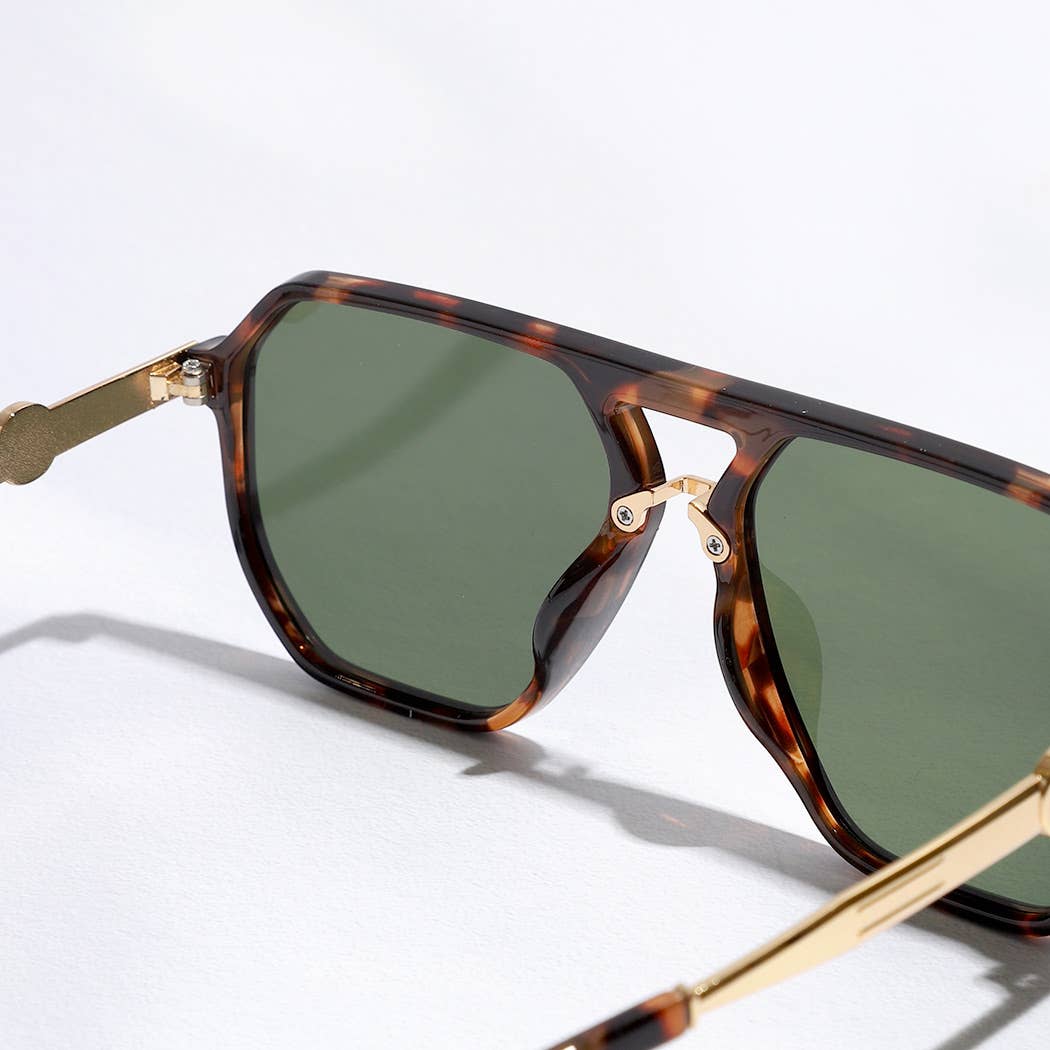 Geometric Shape Thin Frame Sunglasses