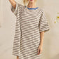 Stripe Knit Pullover Big Top Dress