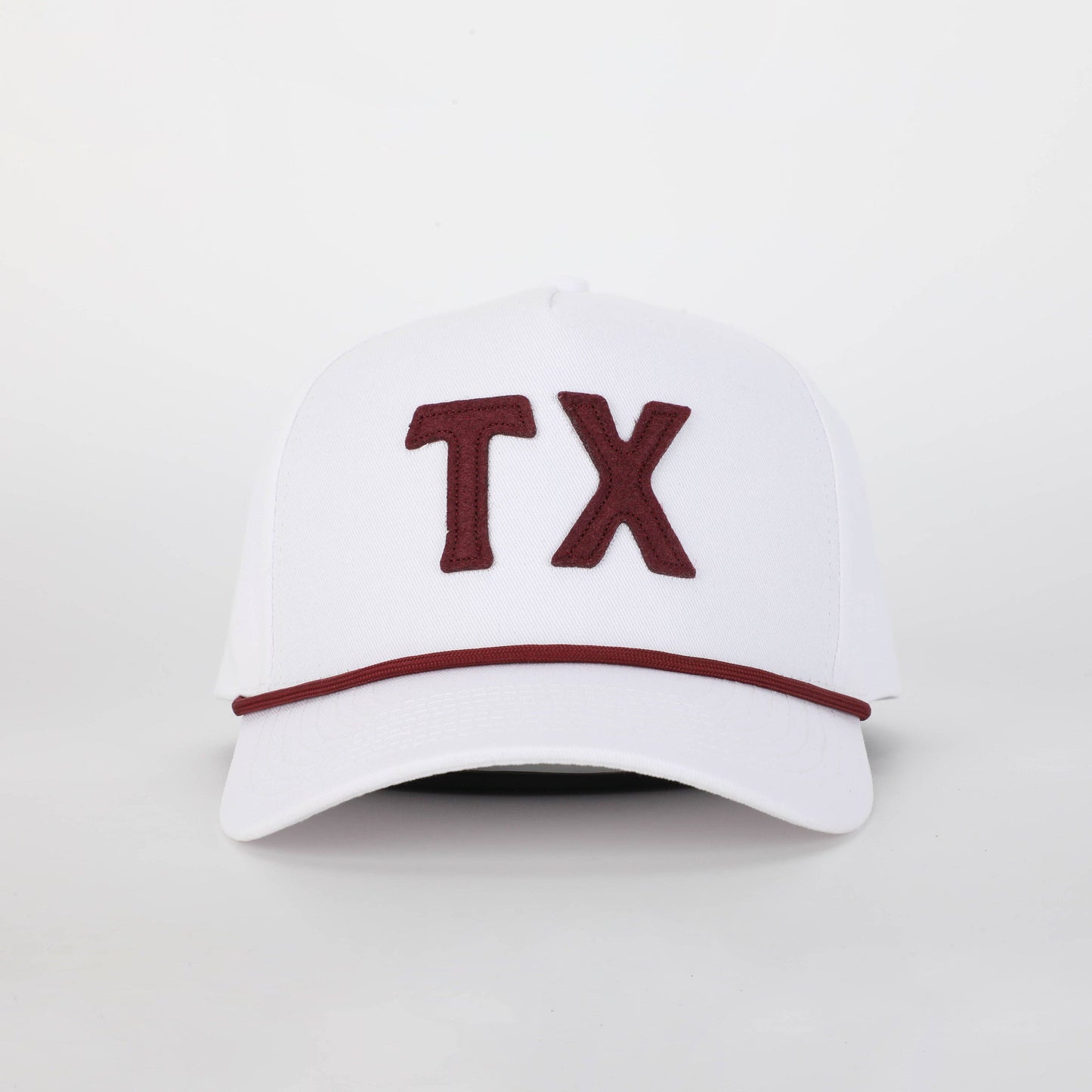 TX Hat in Stadium White & Maroon
