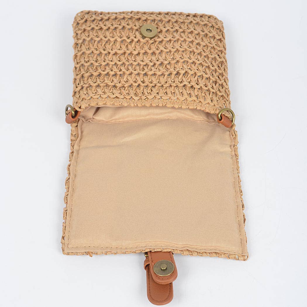 Straw Khaki Mini Bag