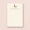 Feeling Productive — Cute Duck And Pencil Pun Notepad