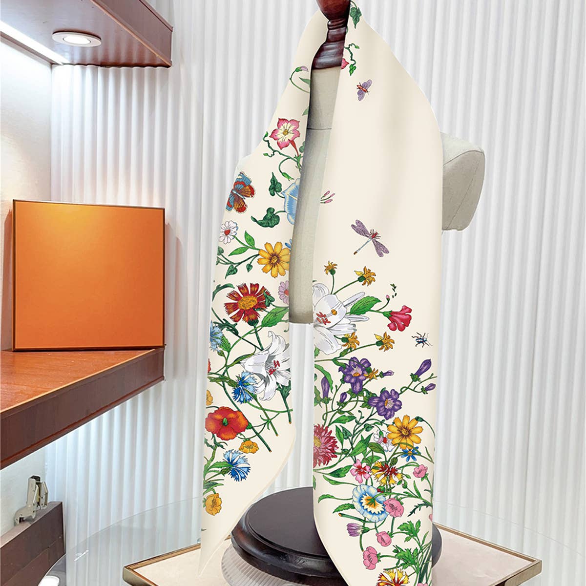Floral Beige Scarf