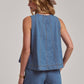 Sleeveless Denim Top + Short Set