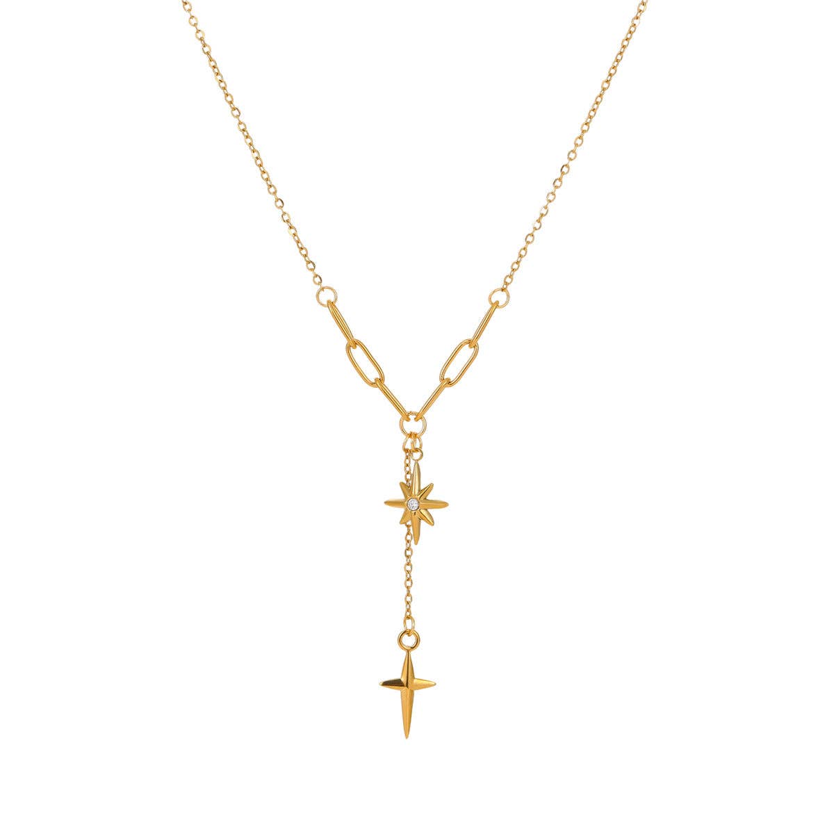 18K Gold PVD Plated Waterproof Stainless Steel Chain Necklace