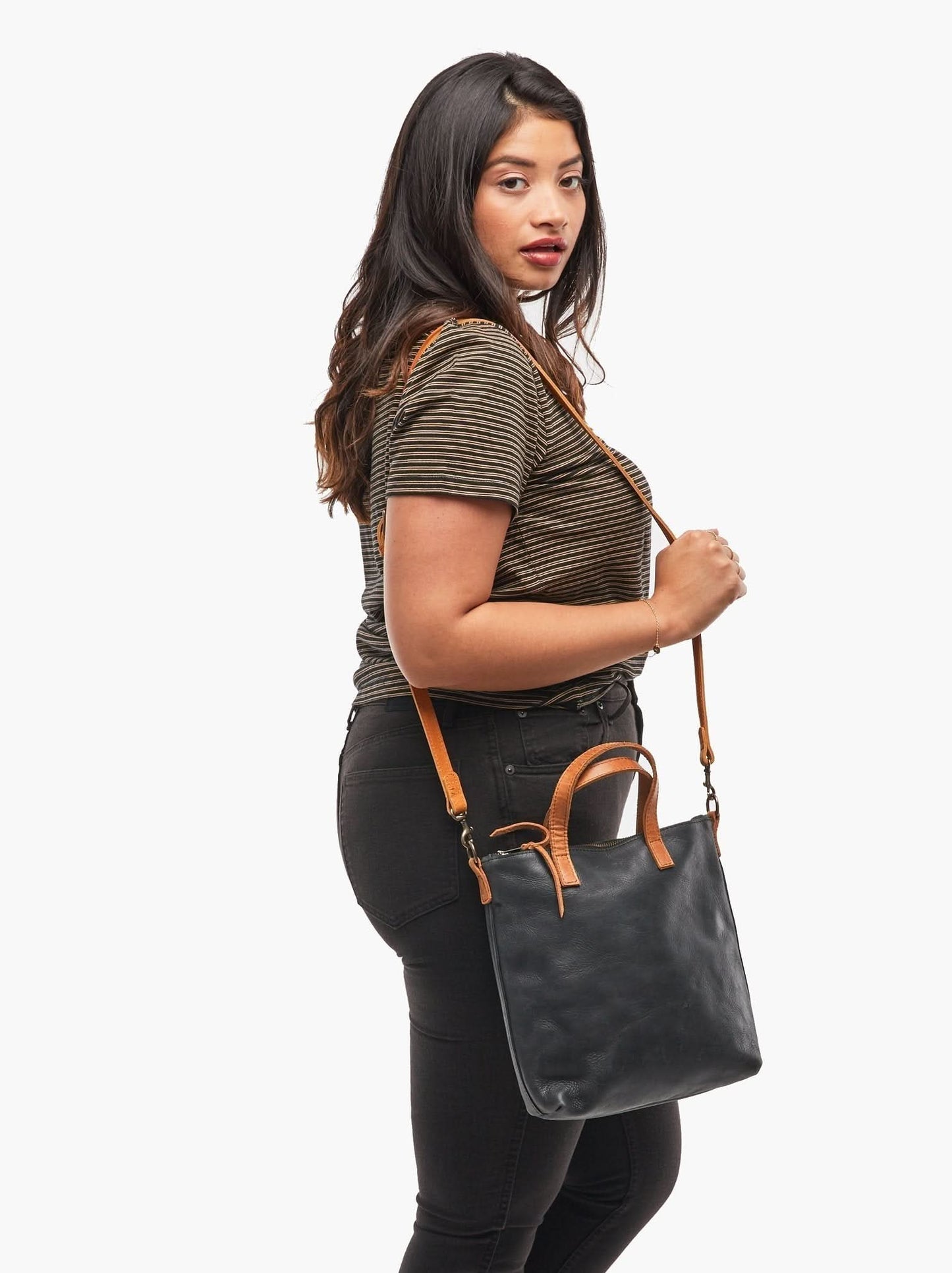 Abera Commuter: Black/Cognac - Purpose + Passion Boutique