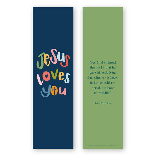 Jesus Loves You Bible Verse Bookmark