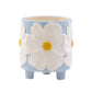 Blue Footed White Flower Planter