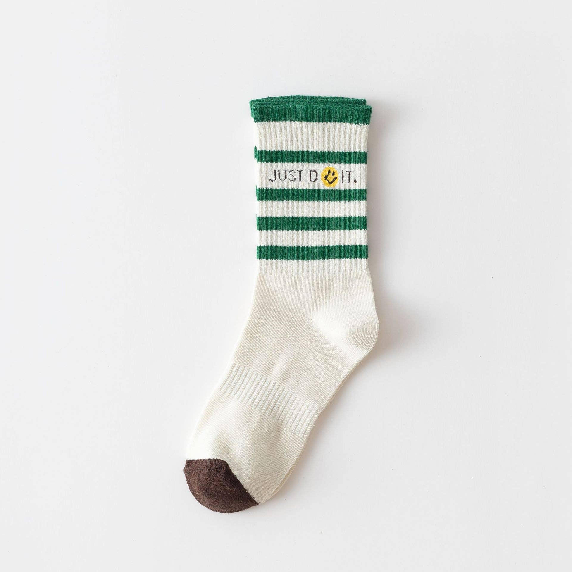 Alphabet Smiley Pattern Crew Socks - Purpose + Passion Boutique