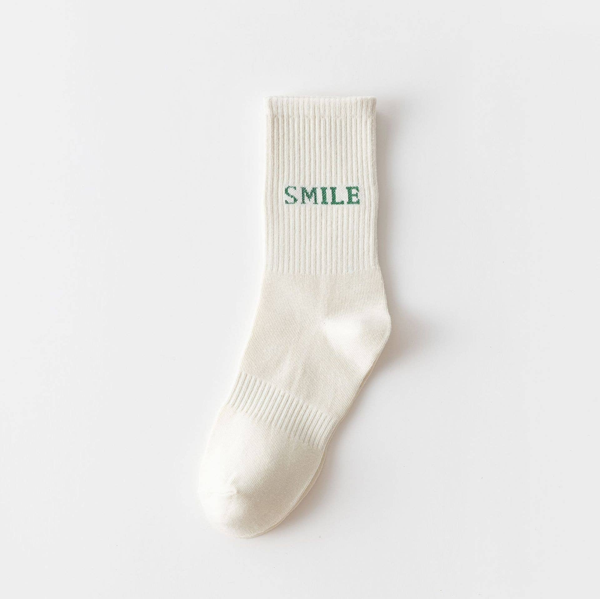 Alphabet Smiley Pattern Crew Socks - Purpose + Passion Boutique
