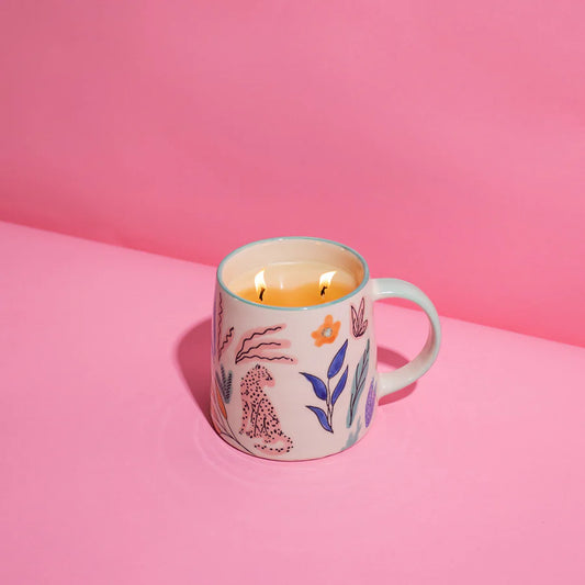Sweet Grace Leopard Mug Candle