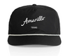 Amarillo, Texas Nylon Rope Hat  - Black/White