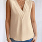 Apricot V - Neck Sleeveless Blouse - Purpose + Passion Boutique