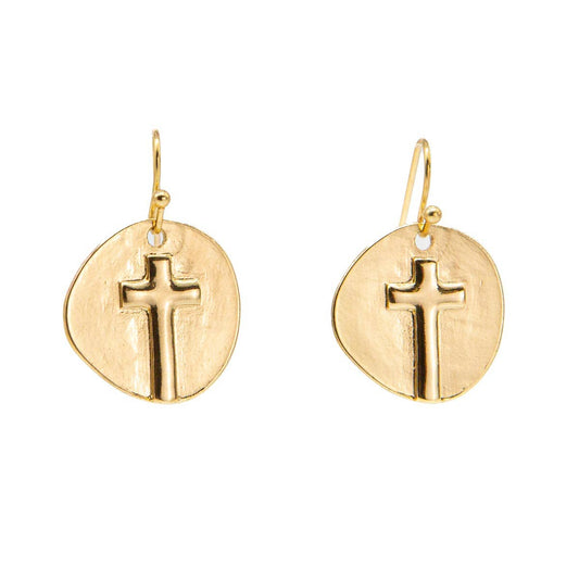 Ascension Gold Cross Earrings - Purpose + Passion Boutique
