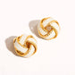 Astor 18K Gold Basket Weaved Ball Studs - Purpose + Passion Boutique