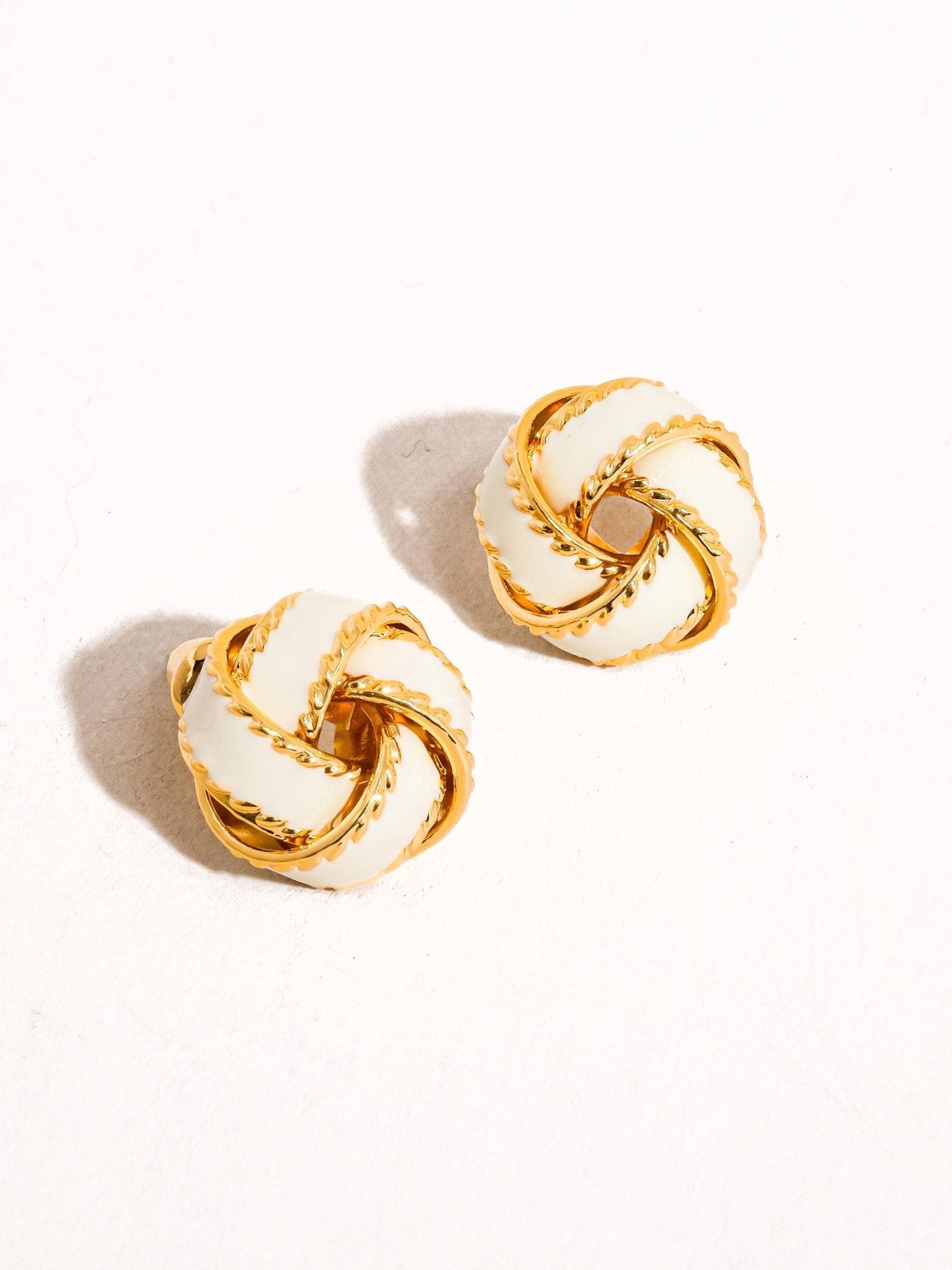 Astor 18K Gold Basket Weaved Ball Studs - Purpose + Passion Boutique
