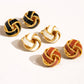 Astor 18K Gold Basket Weaved Ball Studs - Purpose + Passion Boutique