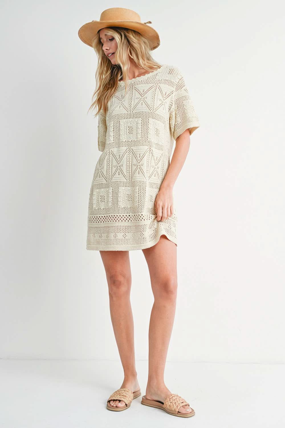 Aztec Knit Cover - Up Dress - Purpose + Passion Boutique
