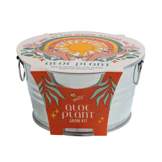 B Aloe Plant Grow Kit Mini Galvanized Basin - Purpose + Passion Boutique