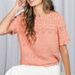 Cotton Crochet Casual Knitted Sweater