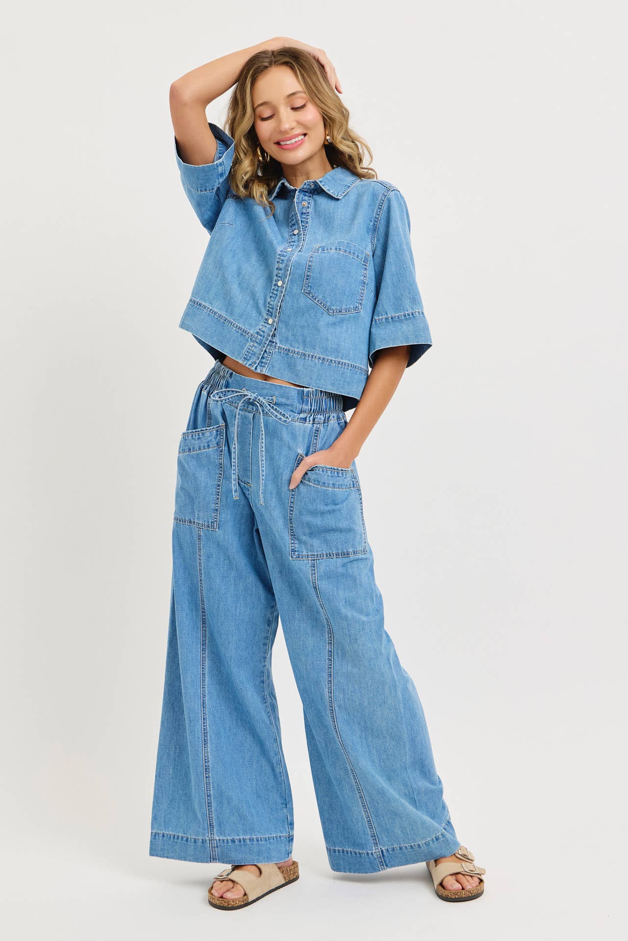 Everyday Effortless Denim Button Down Shirt
