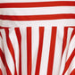 Ivory + Red Striped Dress