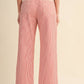 Red Stripe Wide Leg Pants