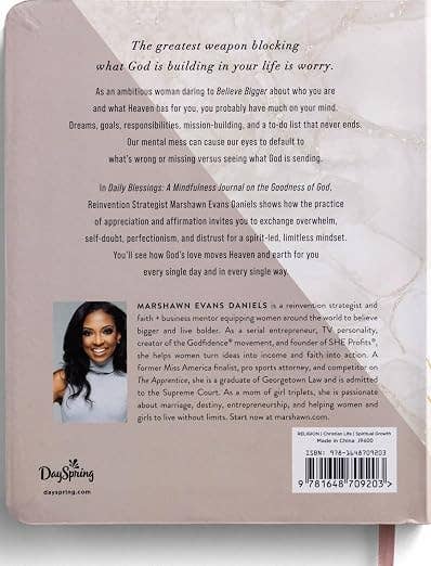 Daily Blessings: A Mindfulness Journal on the Goodness of God