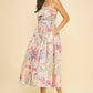 Cream Patchwork Midi Dress