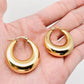 Geometric Gold-Plated Huggies