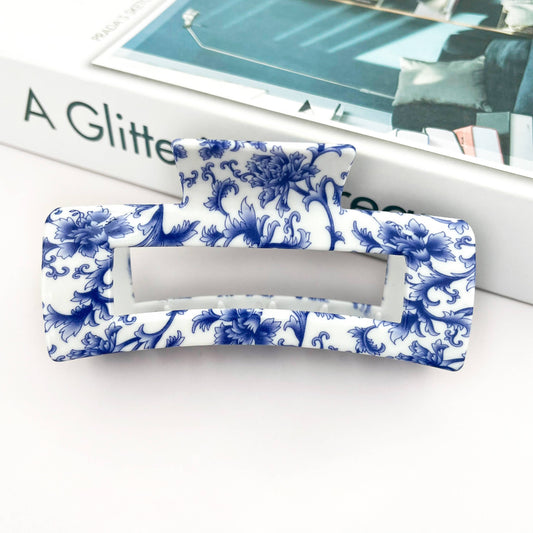 Light Blue Textured Claw Clip