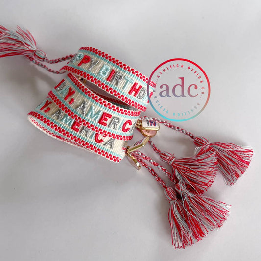 HAPPY BIRTHDAY, AMERICA Tassel Bracelet