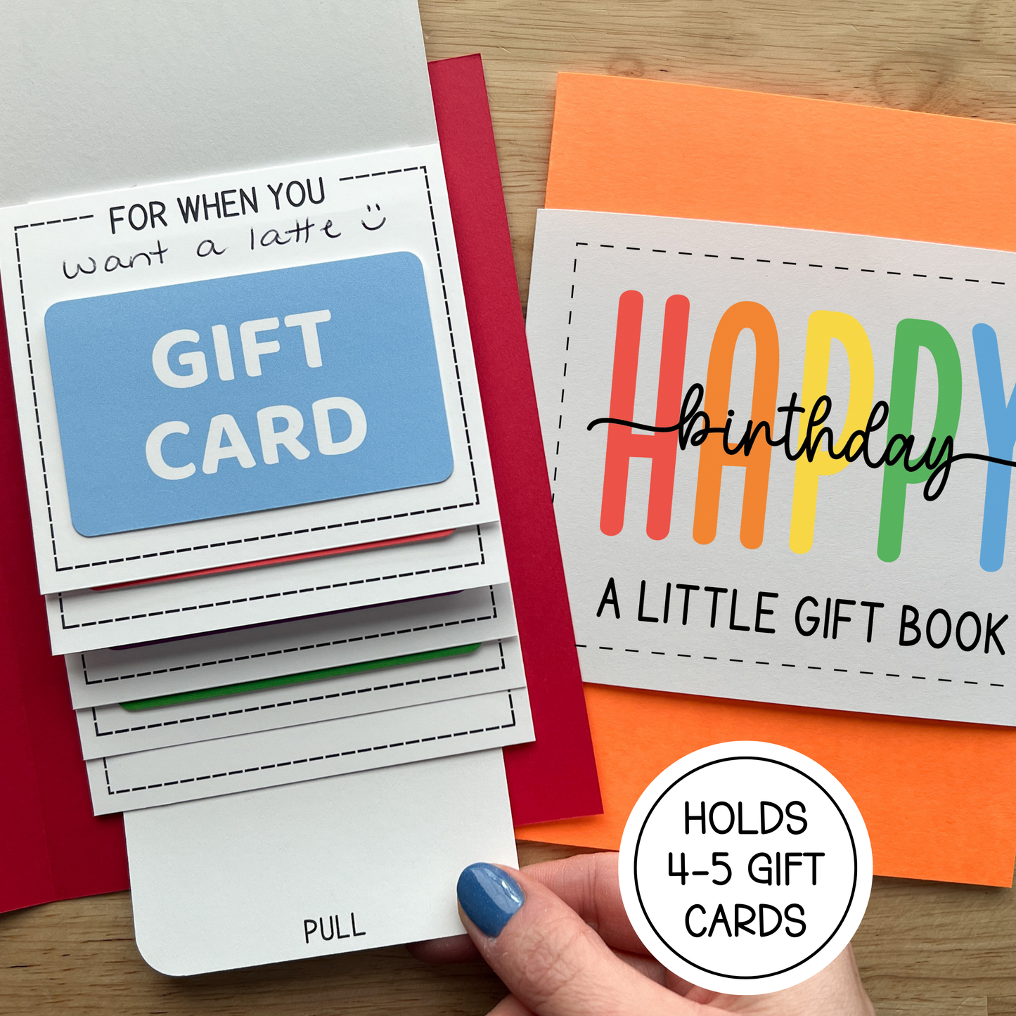 Birthday Waterfall Gift Card Holder - Green Cardstock