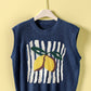 Lemon Graphic Knit Vest Citrus Top