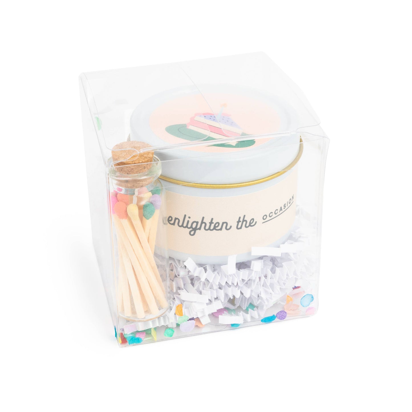 Birthday Cake Scented Candle + Matches Set