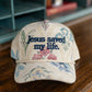 Jesus Saved My Life Floral Snapback Cap
