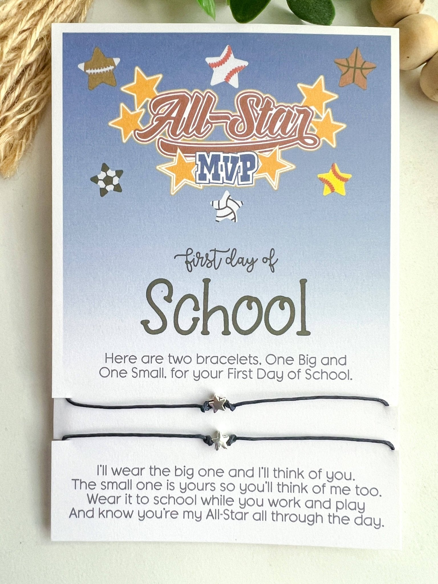 Back to School Wish Bracelet All - Star Mommy & Me - Purpose + Passion Boutique