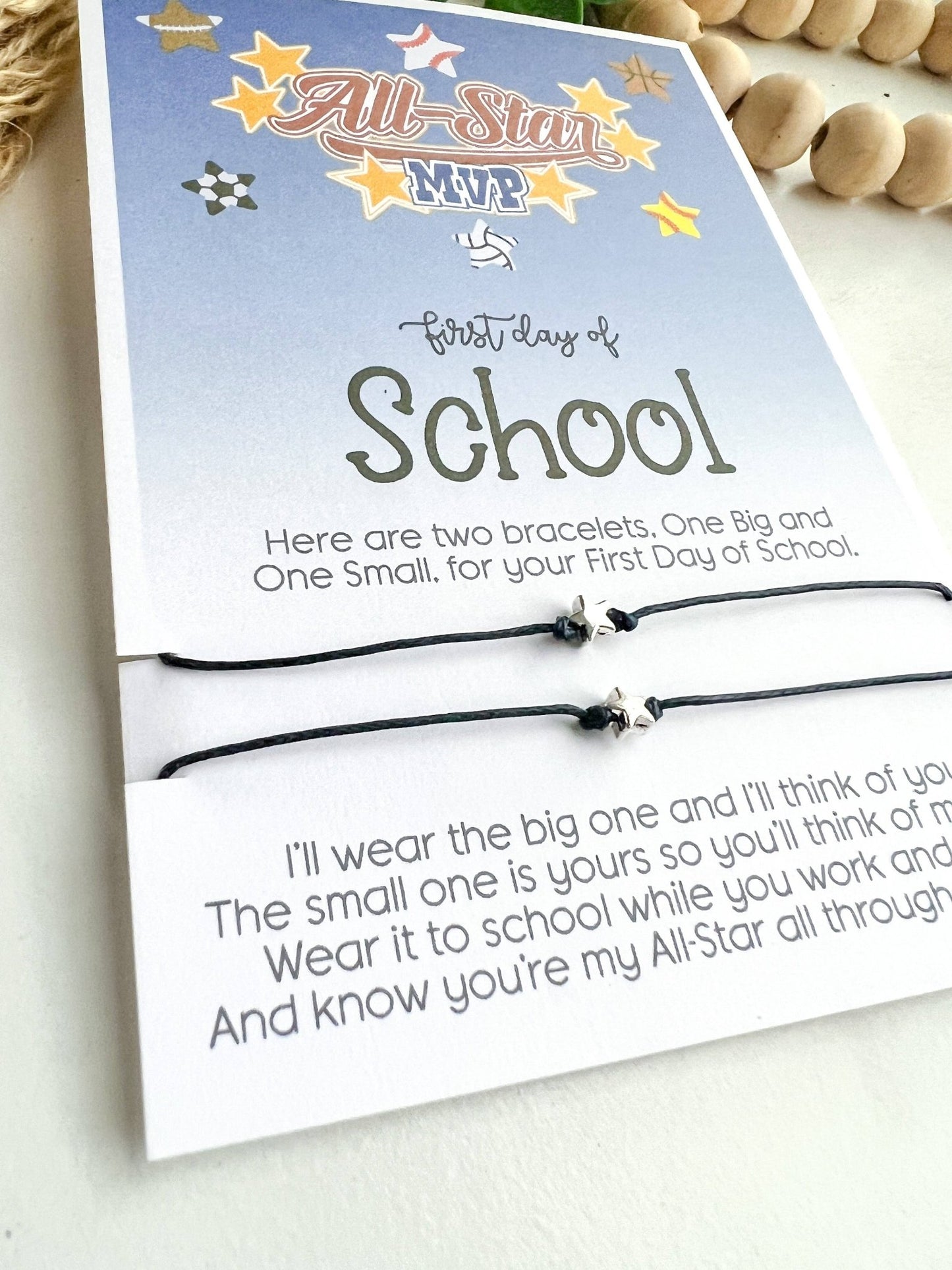 Back to School Wish Bracelet All - Star Mommy & Me - Purpose + Passion Boutique