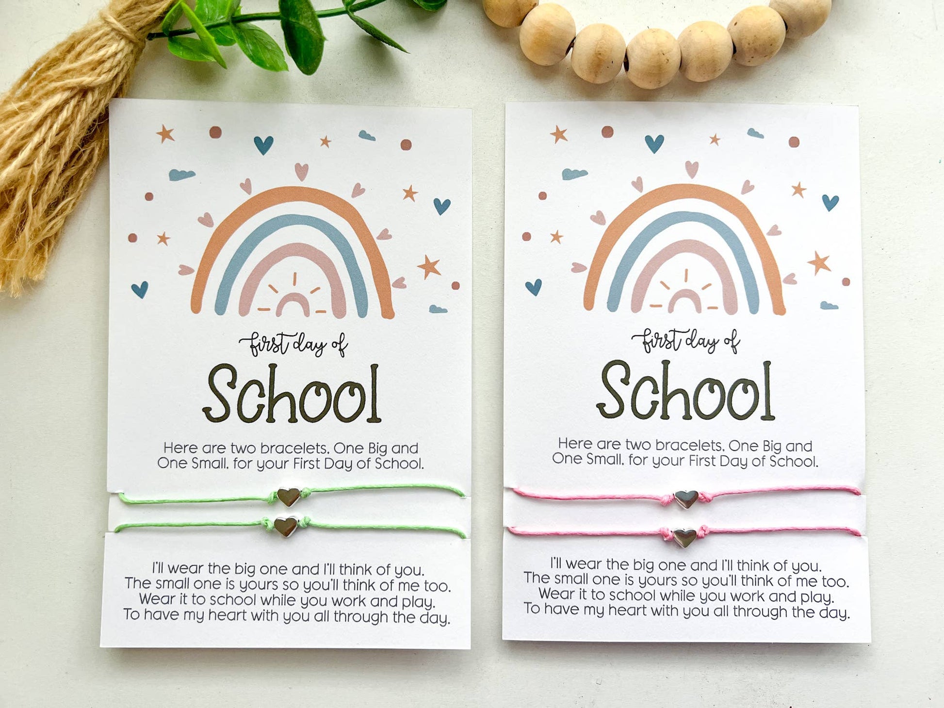 Back to School Wish Bracelet Boho Rainbow Mommy & Me - Purpose + Passion Boutique