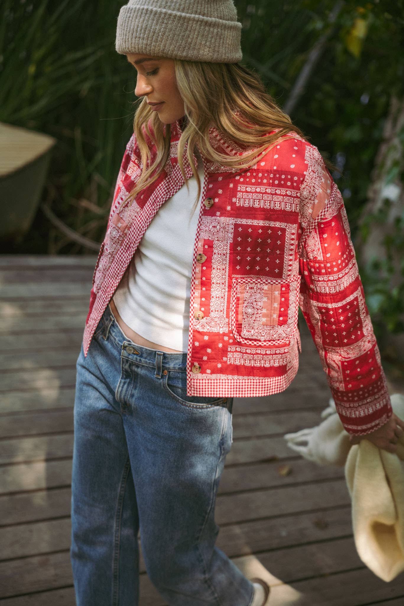 Bandana Patchwork Quilted Jacket - Purpose + Passion Boutique