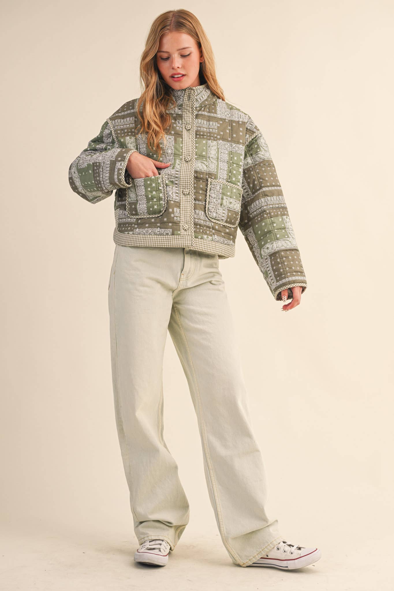 Bandana Patchwork Quilted Jacket - Purpose + Passion Boutique