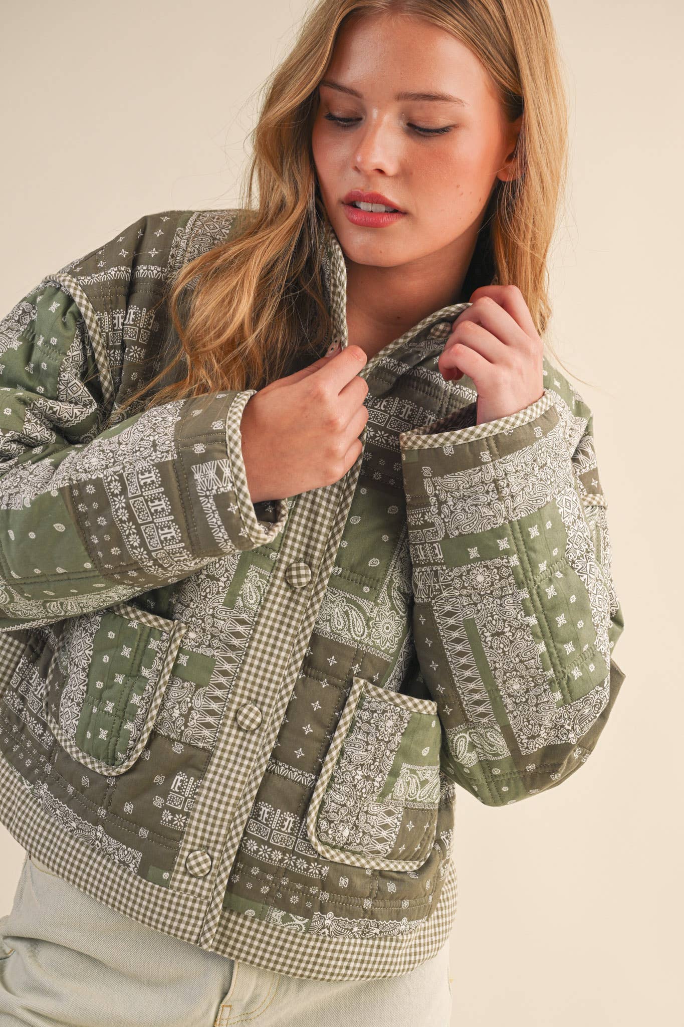 Bandana Patchwork Quilted Jacket - Purpose + Passion Boutique