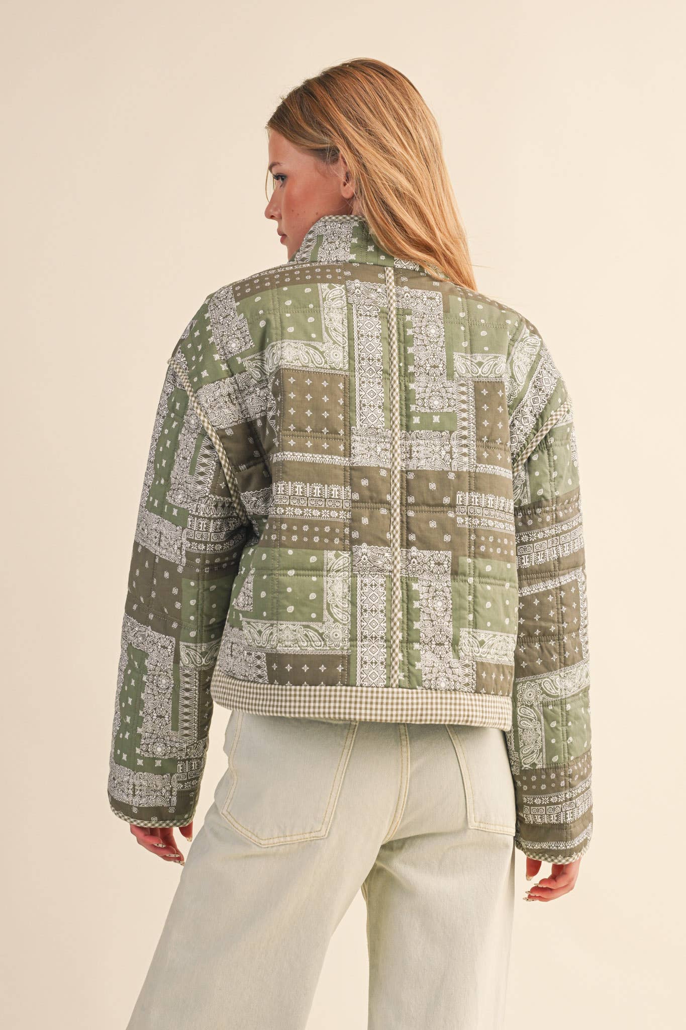 Bandana Patchwork Quilted Jacket - Purpose + Passion Boutique
