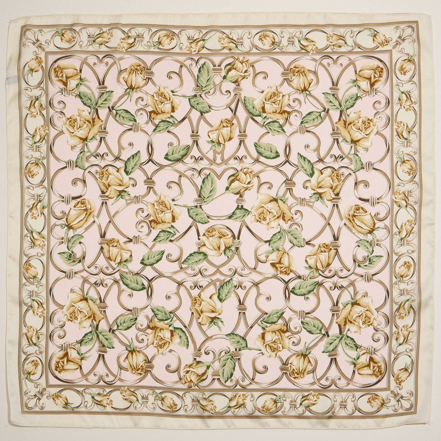 Baroque Rose Print Elegant Floral Silk - Feel Scarf - Purpose + Passion Boutique