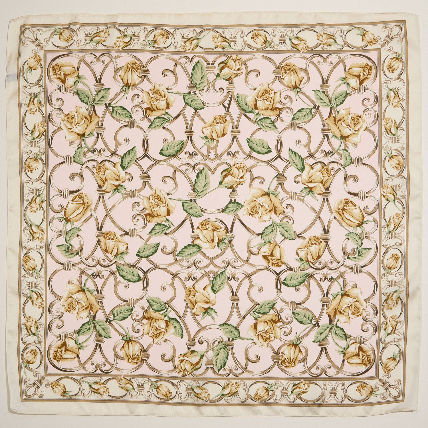Baroque Rose Print Elegant Floral Silk - Feel Scarf - Purpose + Passion Boutique